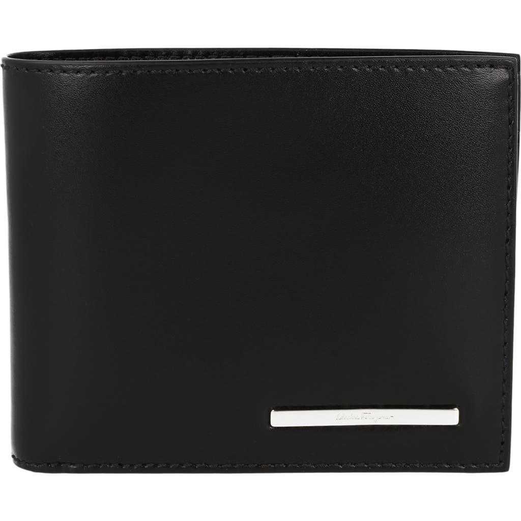 Ferragamo Crosta Polo Bifold Wallet In Black