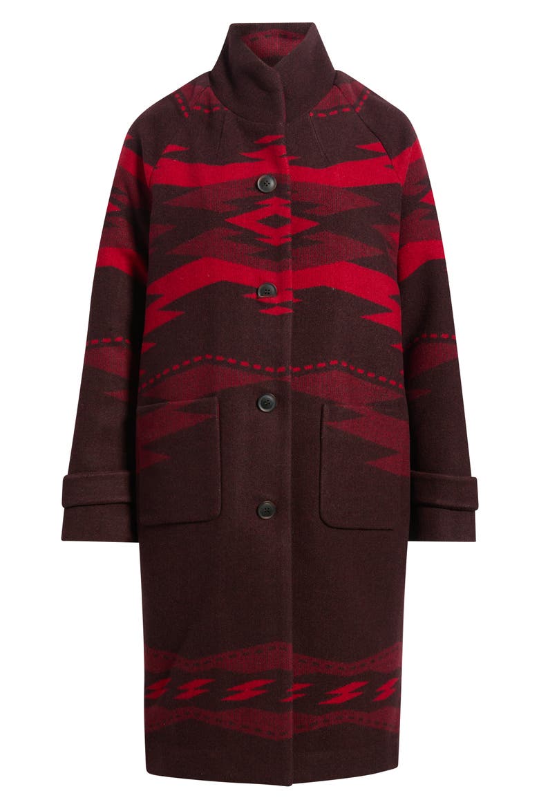 Archive Wool Blend Coat, Main, color, CROWN POINT MAROON