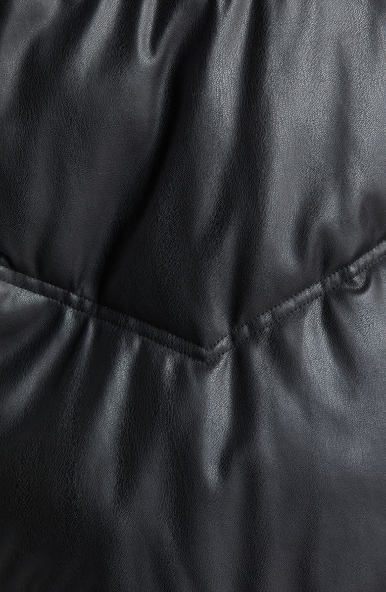 UGG<sup>®</sup> Ronney Faux Leather Puffer Coat, Alternate, color, Tar