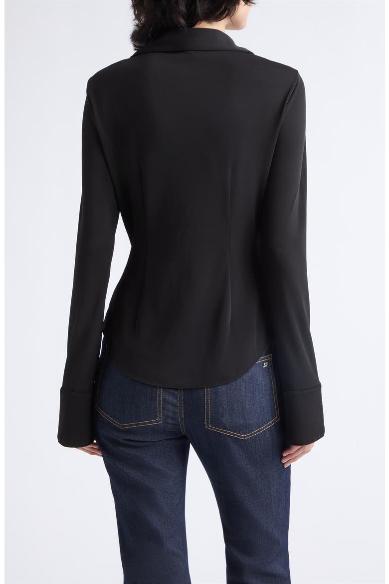 McKenna Twist Front Jersey Shirt, Alternate, color, BLACK