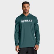 Nike Men's Nike Midnight Green Philadelphia Eagles Big & Tall Sideline Performance Long Sleeve Hoodie T-Shirt