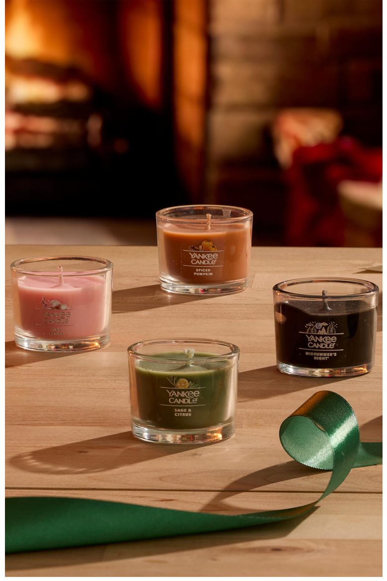 Signature Votive Mini Candle Jars, 12 Days of Christmas Candle Advent Calendar Variety Pack, Alternate, color, Multicolored