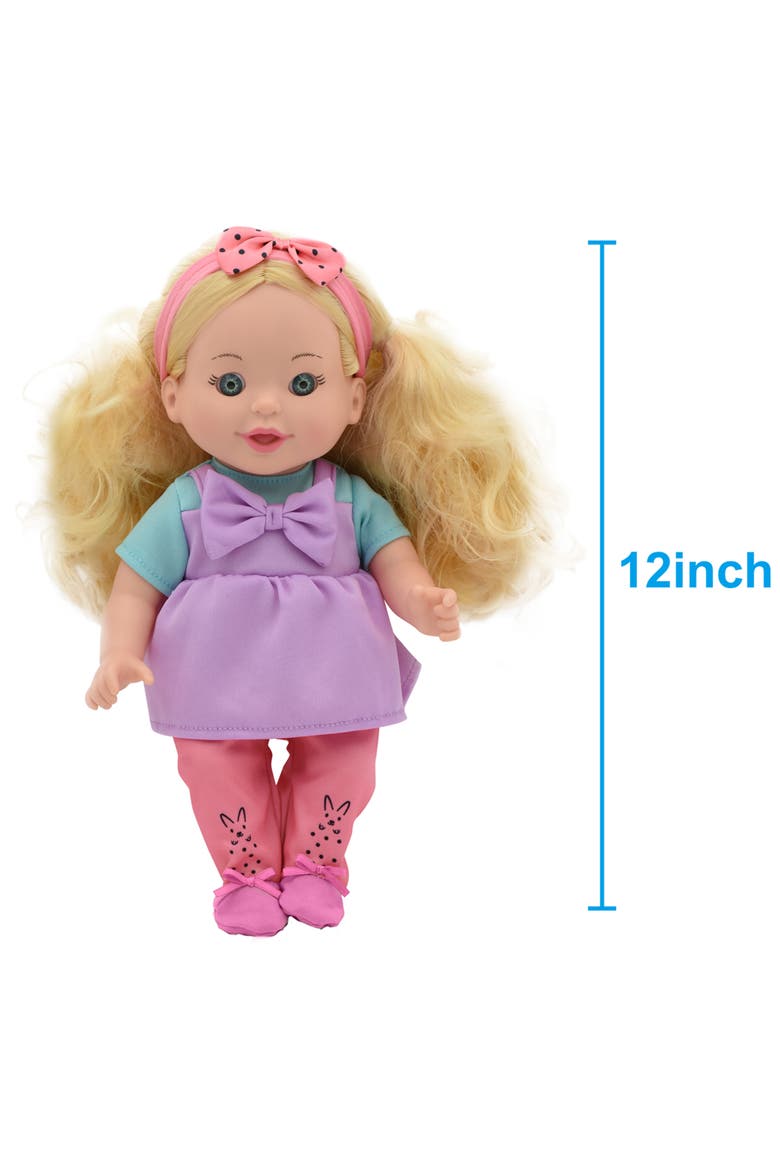 Talking Hair Styling Playset 16 Pc 12" Doll Playset, Alternate, color, Multicolored