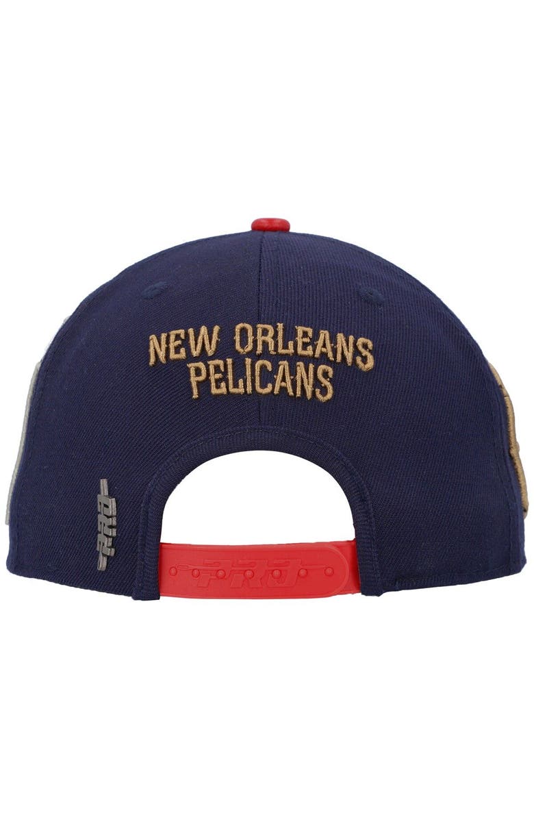 PRO STANDARD Men's Pro Standard Navy New Orleans Pelicans Old English Snapback Hat, Alternate, color, 
