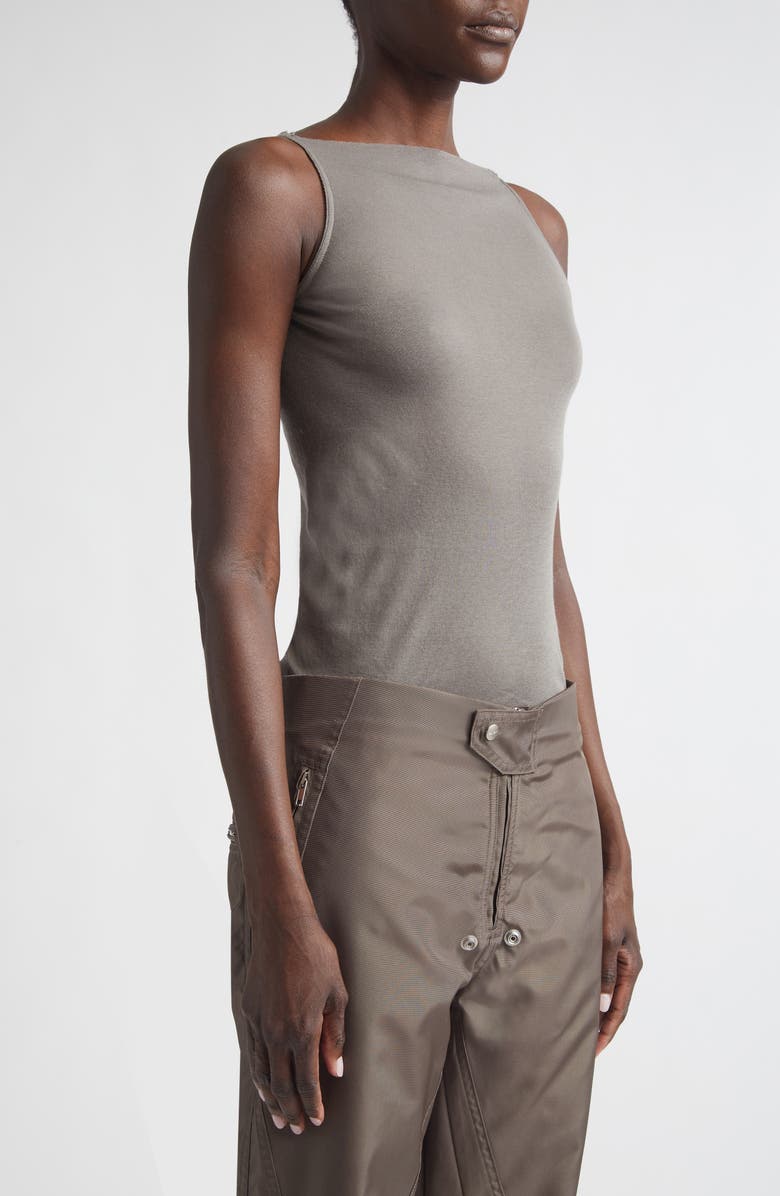 Rick Owens Raw Edge Cotton Tank, Alternate, color, Dust