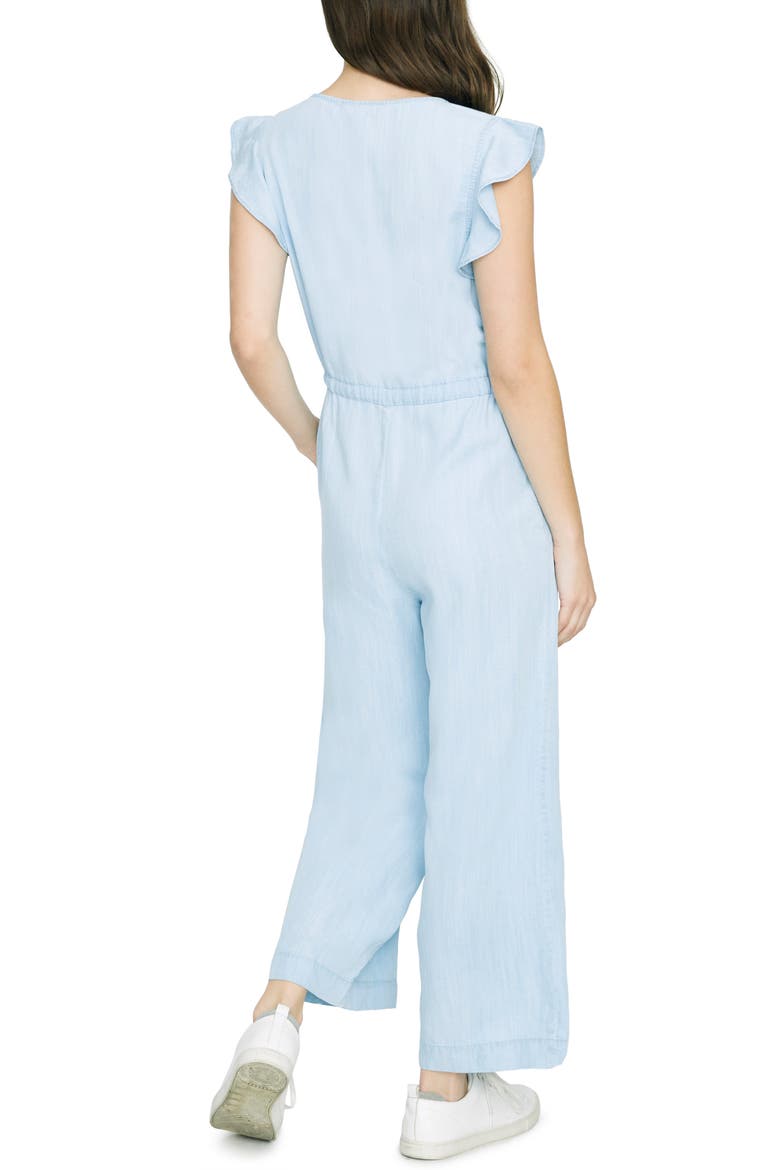Mica Ruffle Sleeve Jumpsuit, Alternate, color, CATALINA WASH