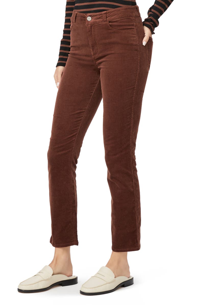PAIGE Cindy High Waist Ankle Slim Straight Leg Corduroy Jeans, Alternate, color,
