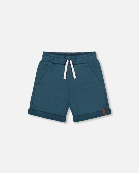 Boy's French Terry Short Teal