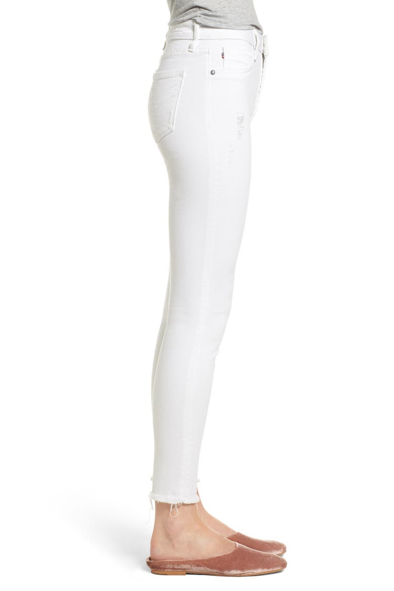 Chelsea High Waist Crop Skinny Jeans, Alternate, color, WHITE