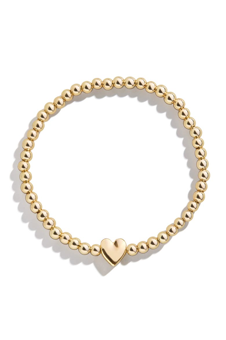 Pisa Beaded Stretch Bracelet, Alternate, color, GOLD
