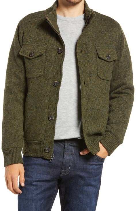 Men's green wool coat hotsell