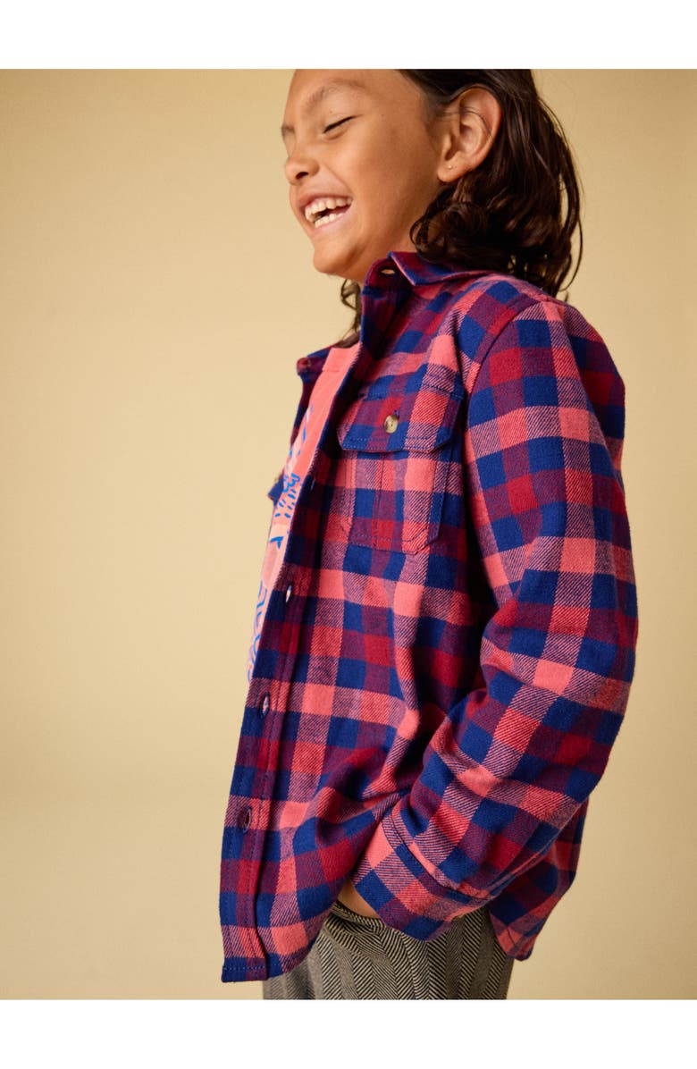 Tea Collection Flannel Button Up Shirt, Alternate, color, Daegu Plaid