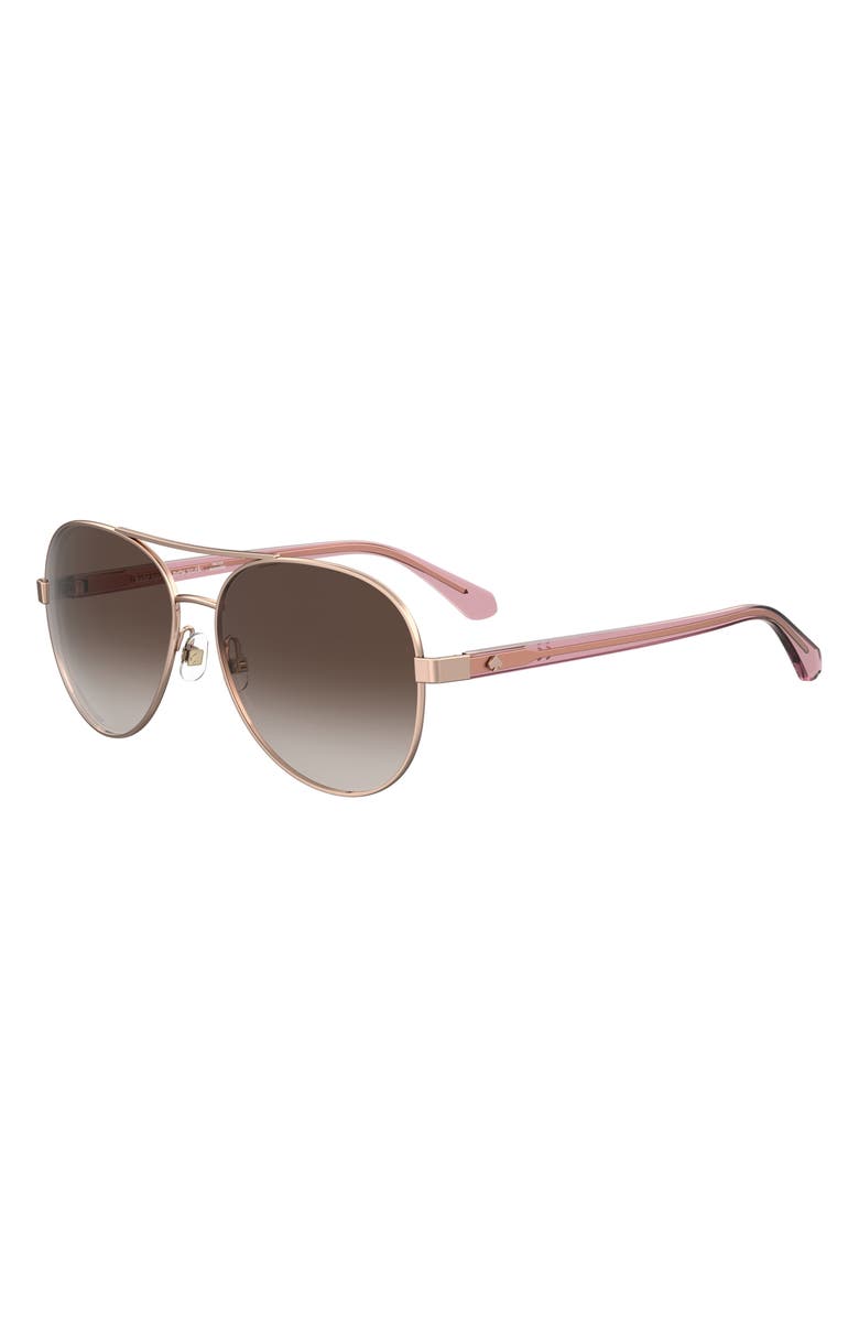 Kate Spade New York averie 58mm gradient aviator sunglasses, Alternate, color,