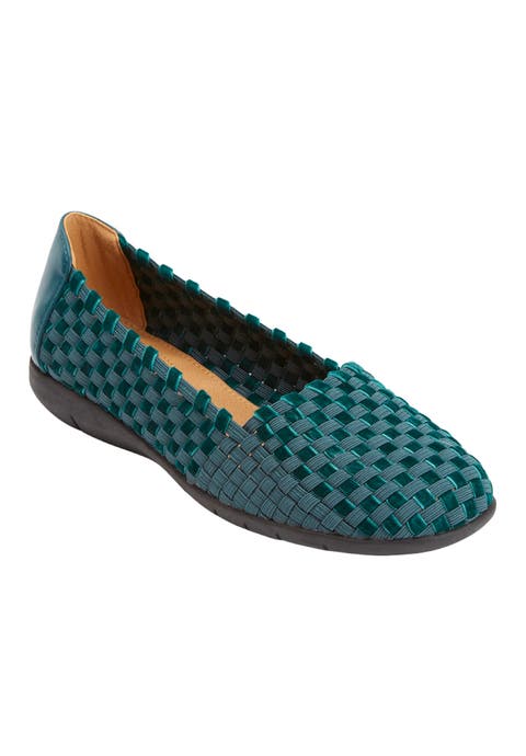 The Bethany Stretch Woven Slip On Flat (Wide Widths Available)