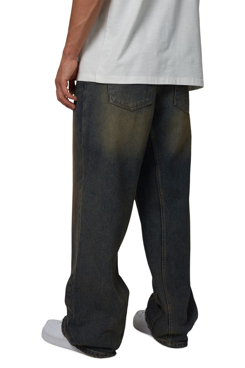 Straight Leg Baggy Jeans, Alternate, color, Brown