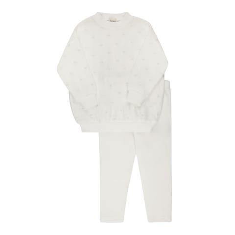 Velour Embroidered Floral Collection- Lounge Set (Baby)