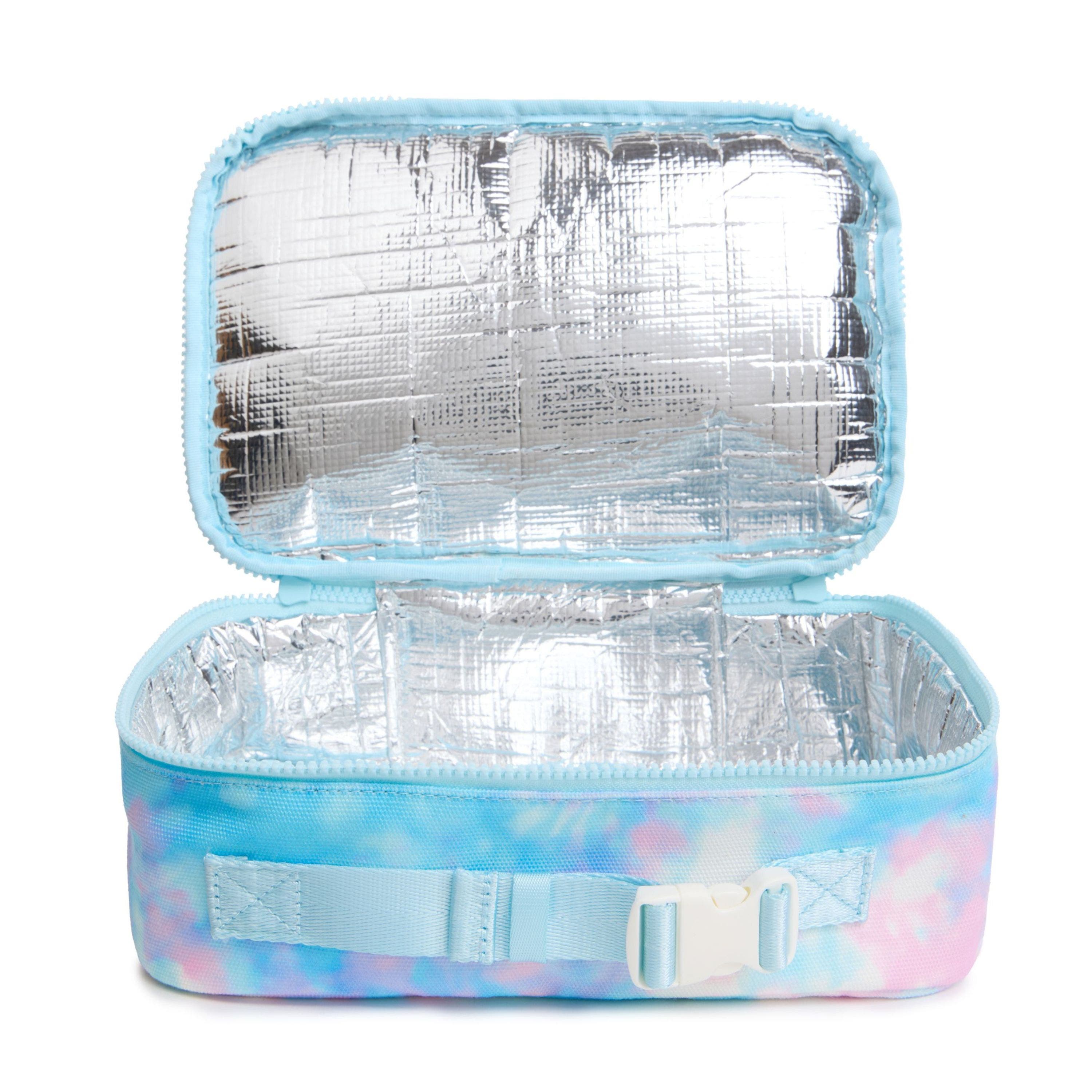 Kids' Tie Dye Canvas Lunchbox, Alternate, color, Pink/Blue Multi