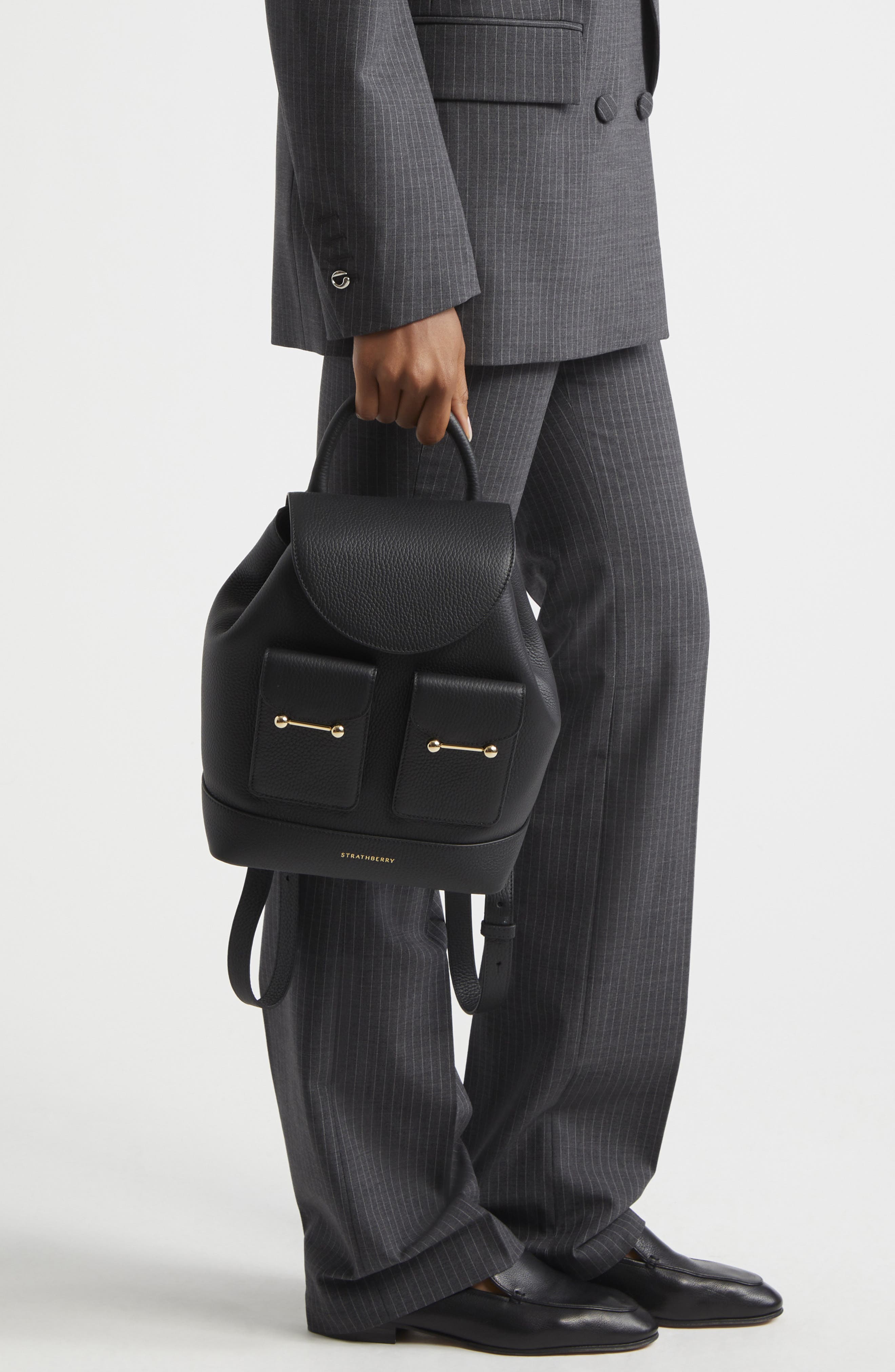 Strathberry Osette Leather Backpack, Alternate, color, 