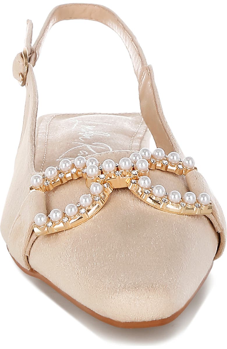 LONDON RAG Salova Embellished Slingback Pump, Alternate, color, Beige