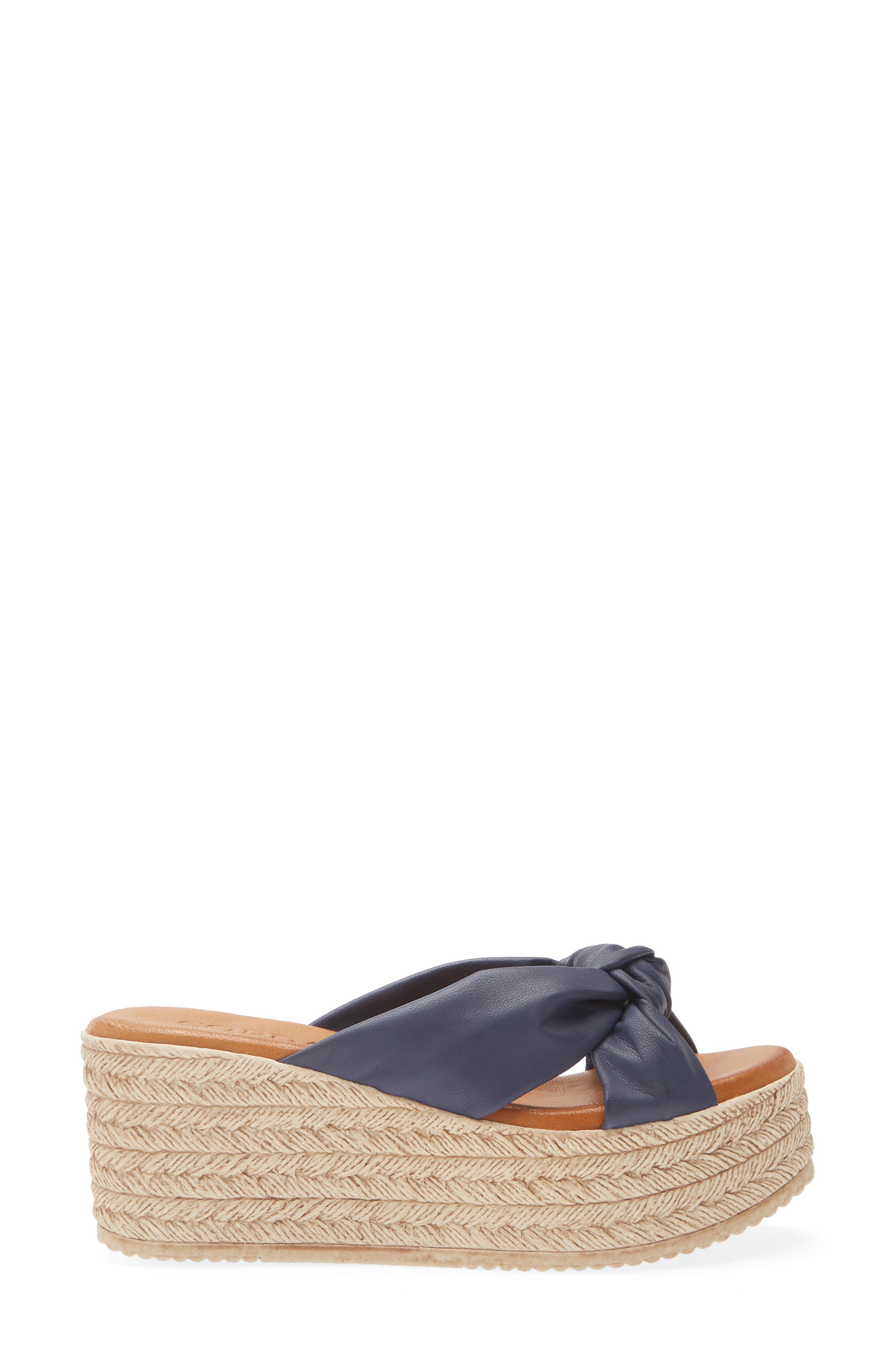 Brenda Platform Espadrille Sandal, Alternate, color, NAVY LEATHER
