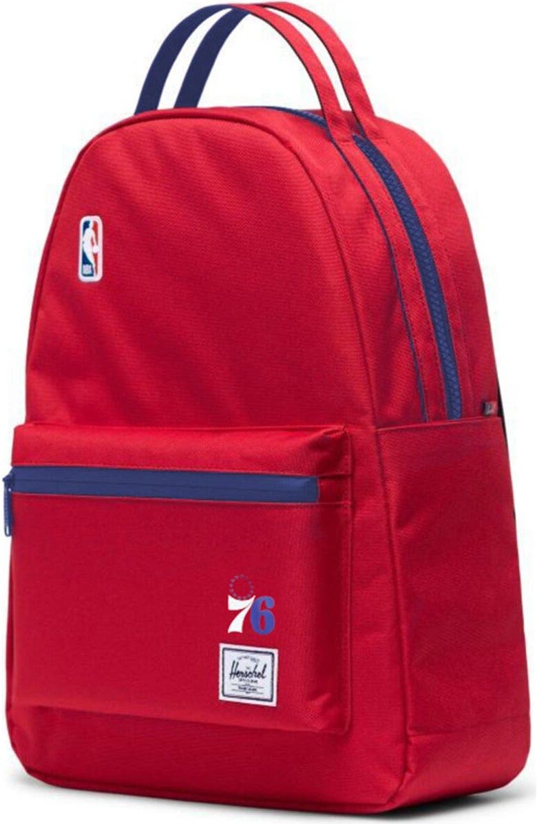 Herschel Supply Co. Red Philadelphia 76ers Nova Mid-Size Backpack, Alternate, color,