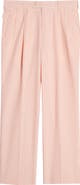 Berle Pleated Seersucker Cotton Dress Pants