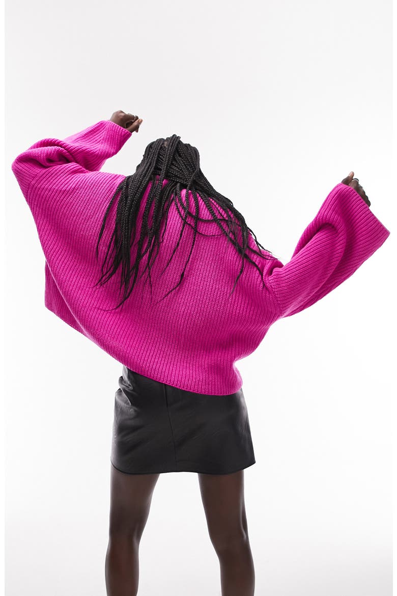 Drop Shoulder Sweater, Alternate, color, PINK