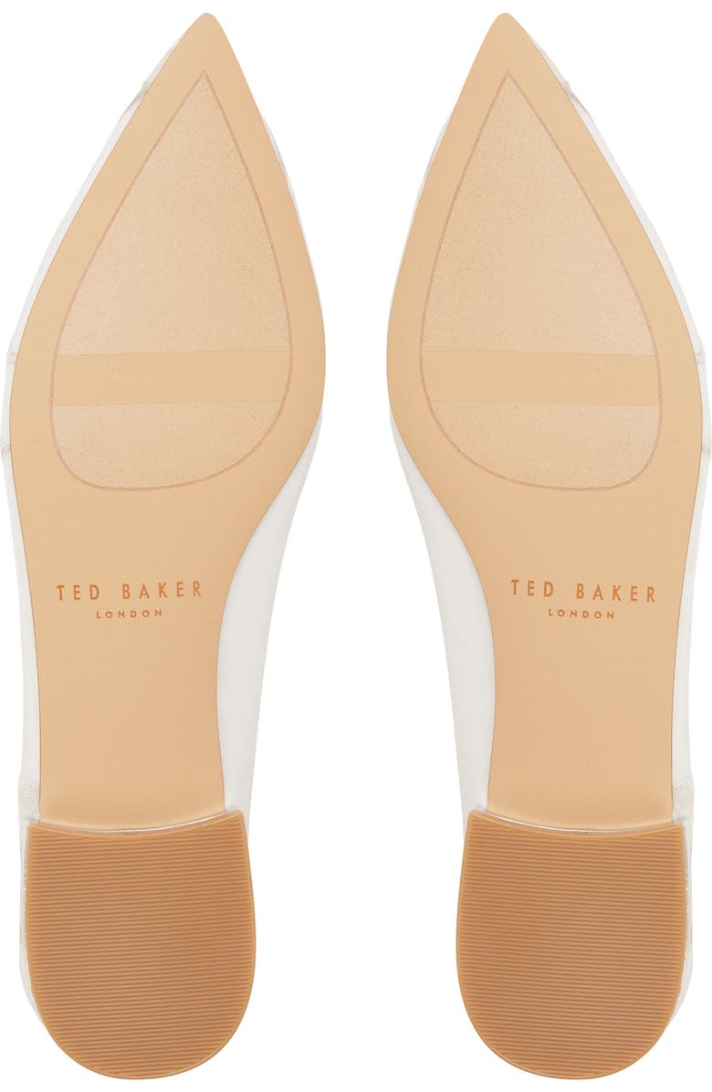 Ted Baker Ella Mae Pointed Toe Flat, Alternate, color, White
