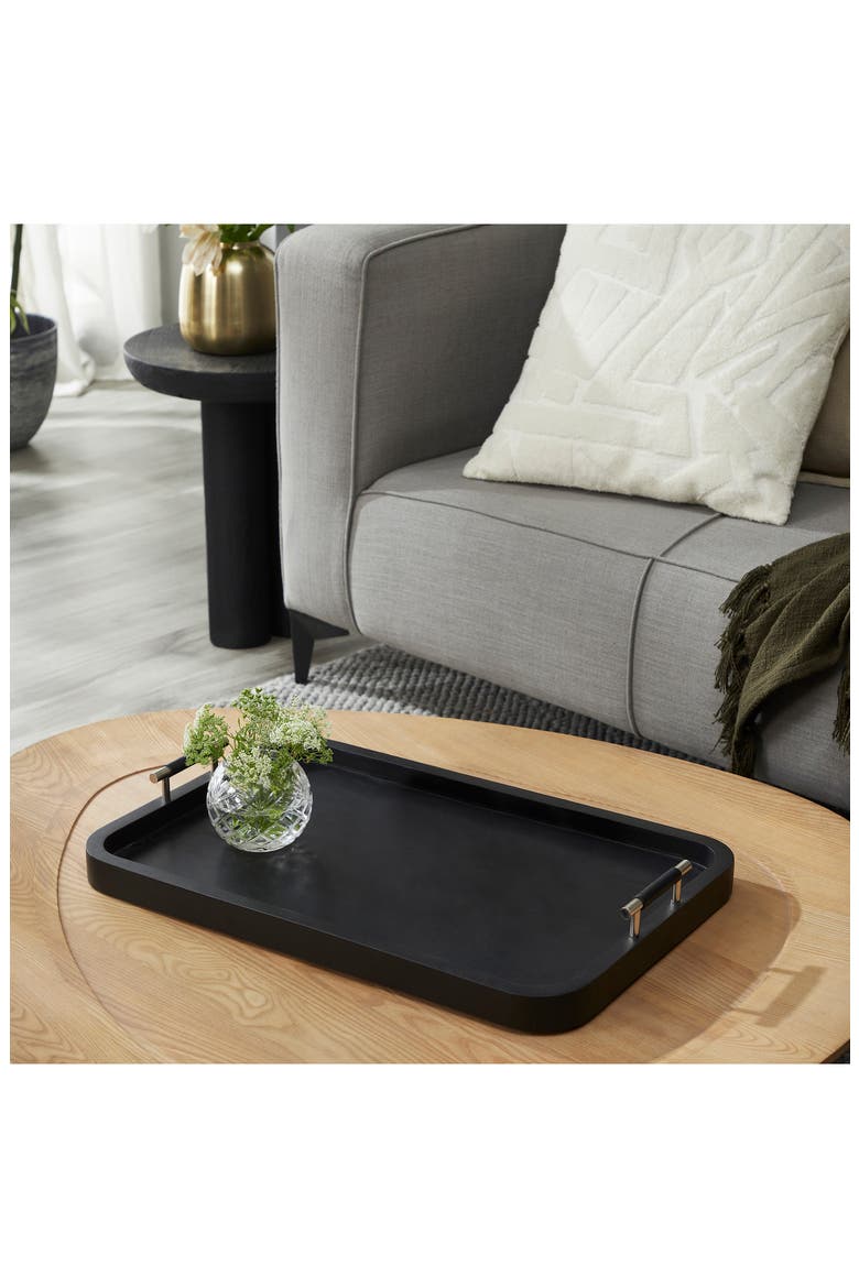 Hudson Wood Tray, Alternate, color, BLACK