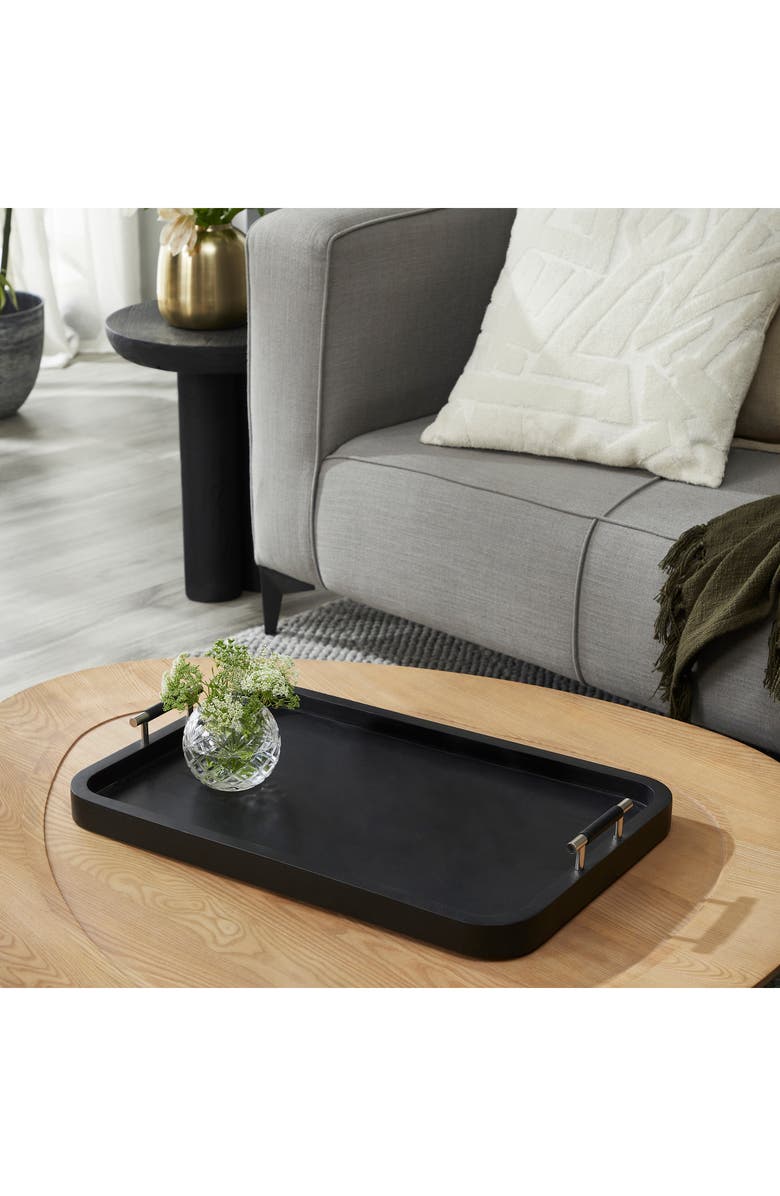 Renwil Hudson Wood Tray, Alternate, color, Black