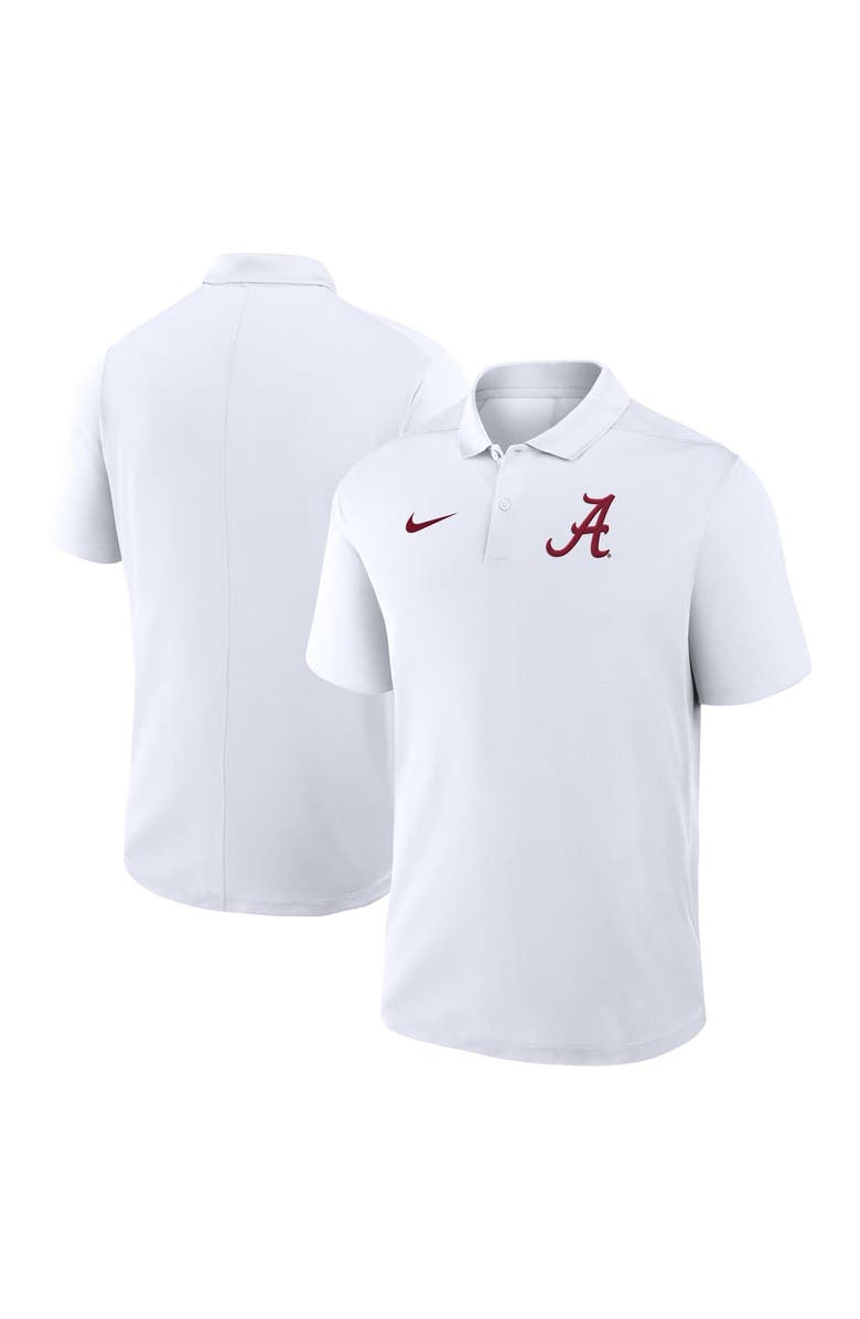 Nike Men's Nike White Alabama Crimson Tide Primetime Victory Primary Logo Performance Polo, Alternate, color, White
