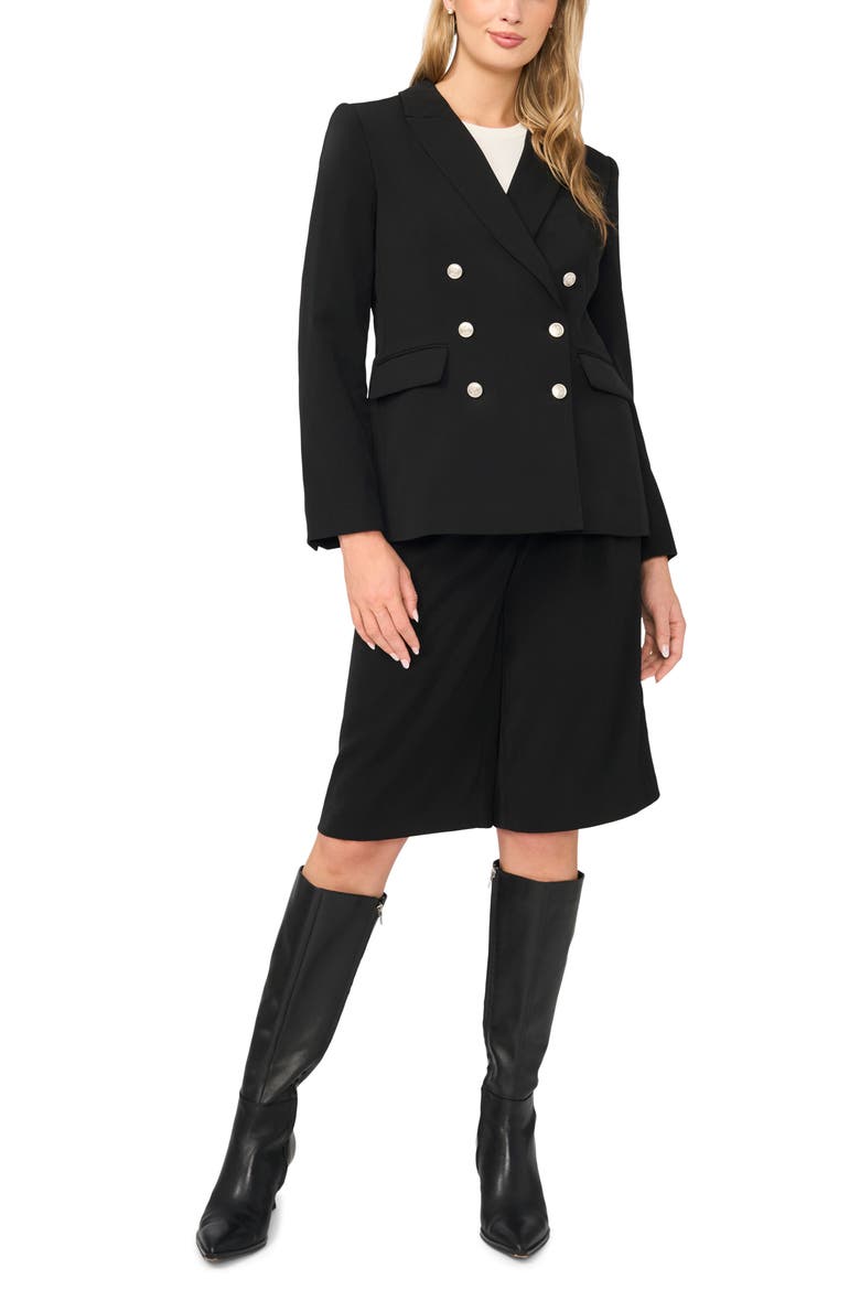 Double Breasted Blazer, Alternate, color, RICH BLACK