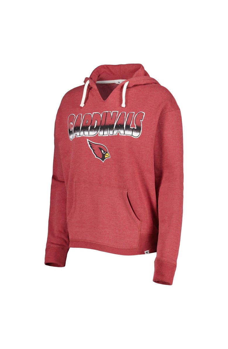 '47 Women's '47 Cardinal Arizona Cardinals Color Rise Kennedy Notch Neck Pullover Hoodie, Alternate, color, Cardinal