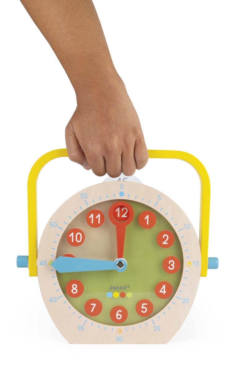 Janod Essential Learn To Tell Time Toy, Alternate, color,