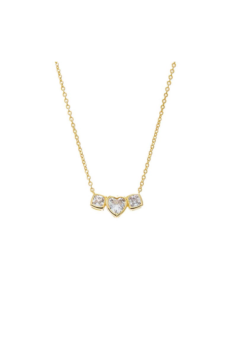 BY ADINA EDEN CZ Triple Bezel Bar Pendant Necklace, Main, color,