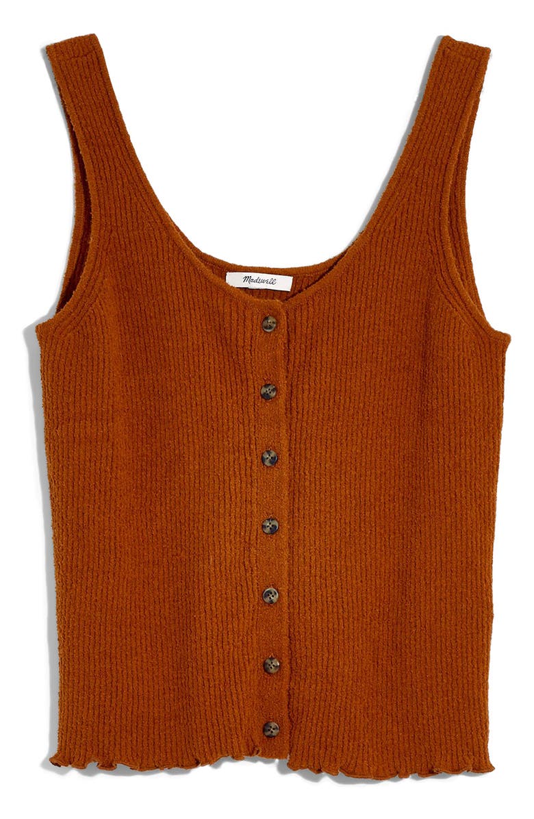 Madewell Kingston Button Front Sweater Tank, Alternate, color, 