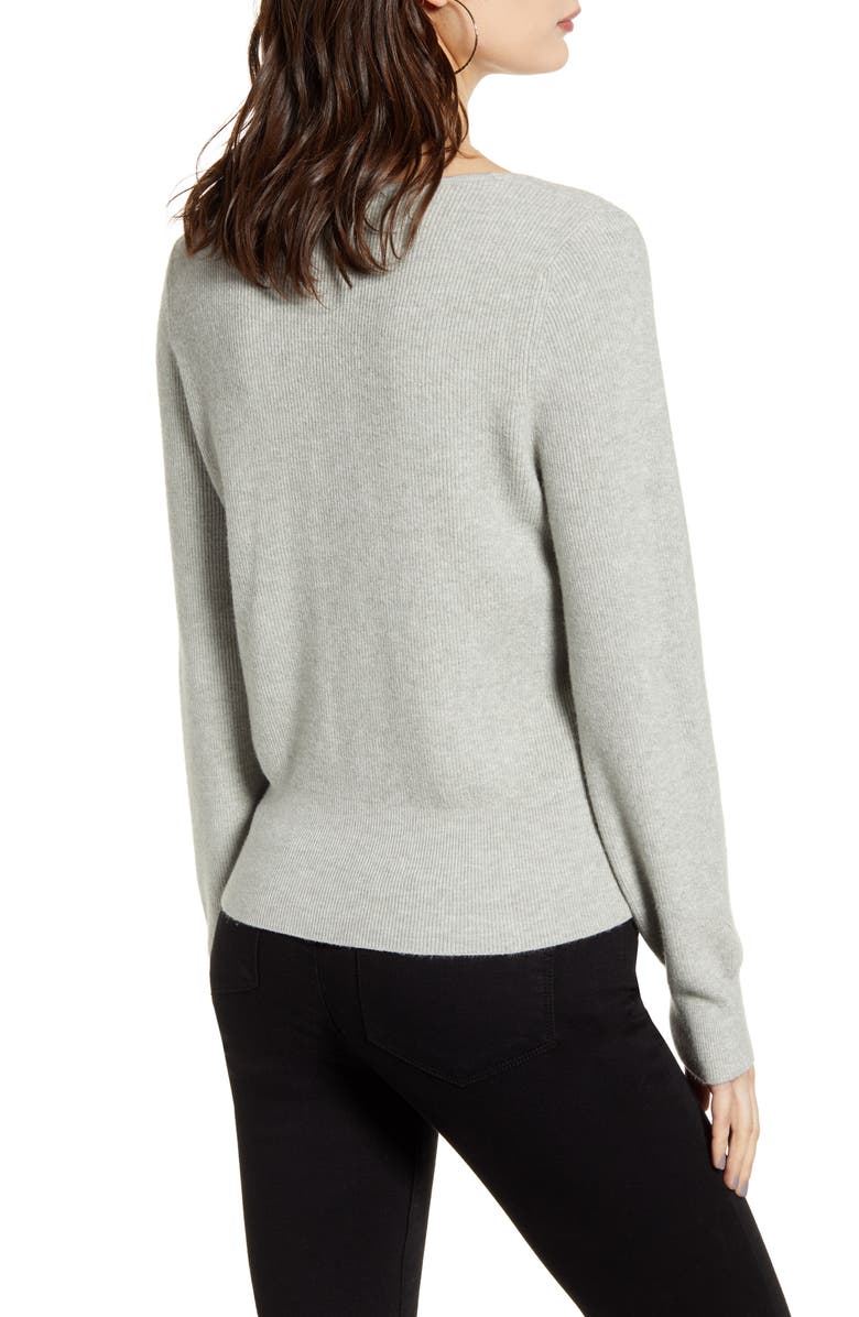 Leith Shaped Neck Sweater, Alternate, color, 