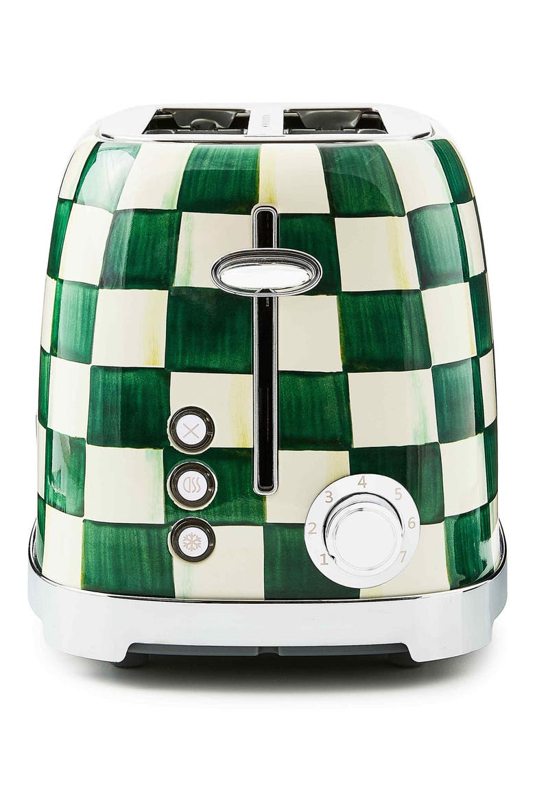 Emerald Check 2-Slice Toaster, Alternate, color, EMERALD