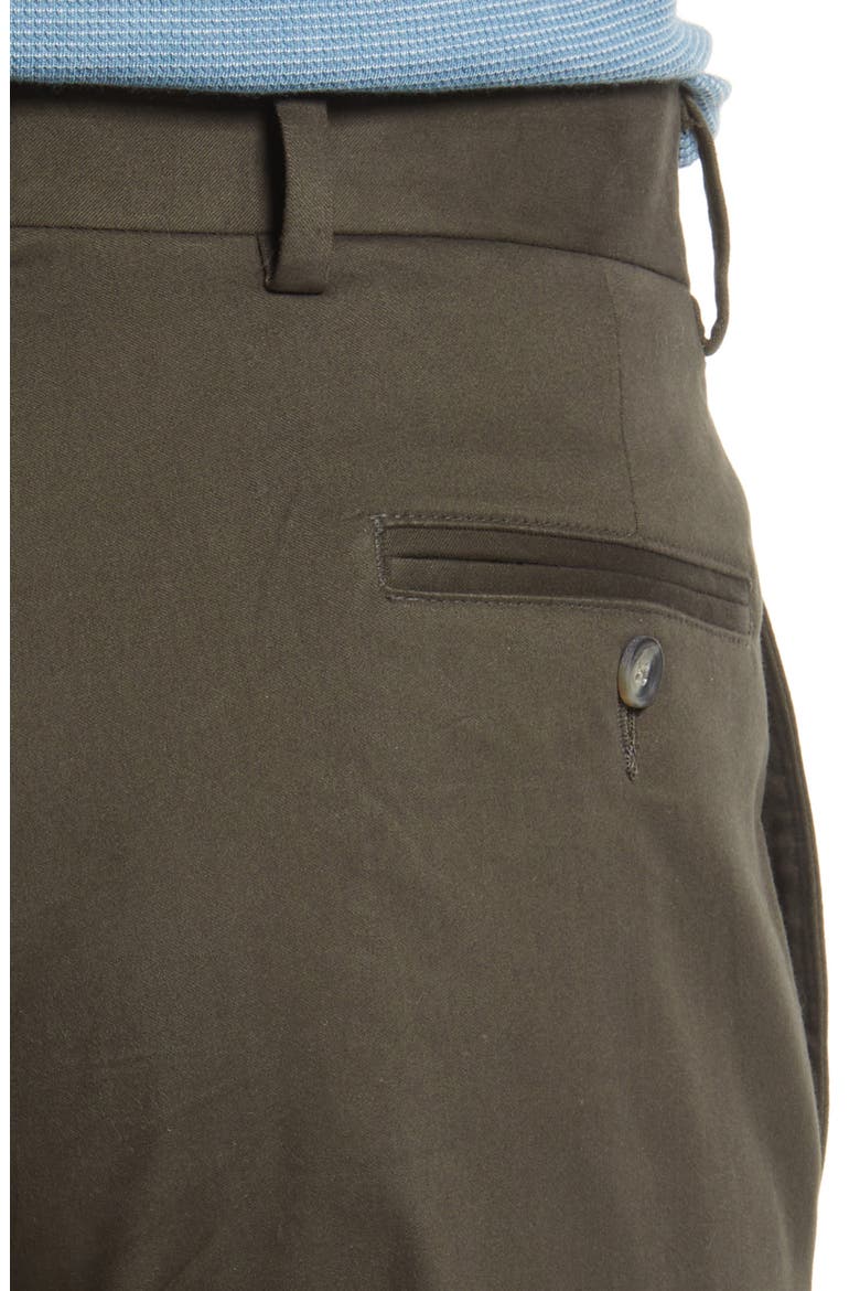 Charleston Khakis Flat Front Stretch Sateen Pants, Alternate, color, OLIVE
