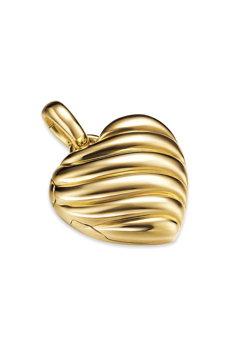 Sculpted Cable Heart Locket, 23mm, Alternate, color, 18K GOLD