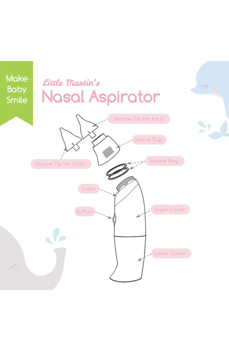 Little Martin's Baby Electric Nasal Aspirator, Alternate, color, White