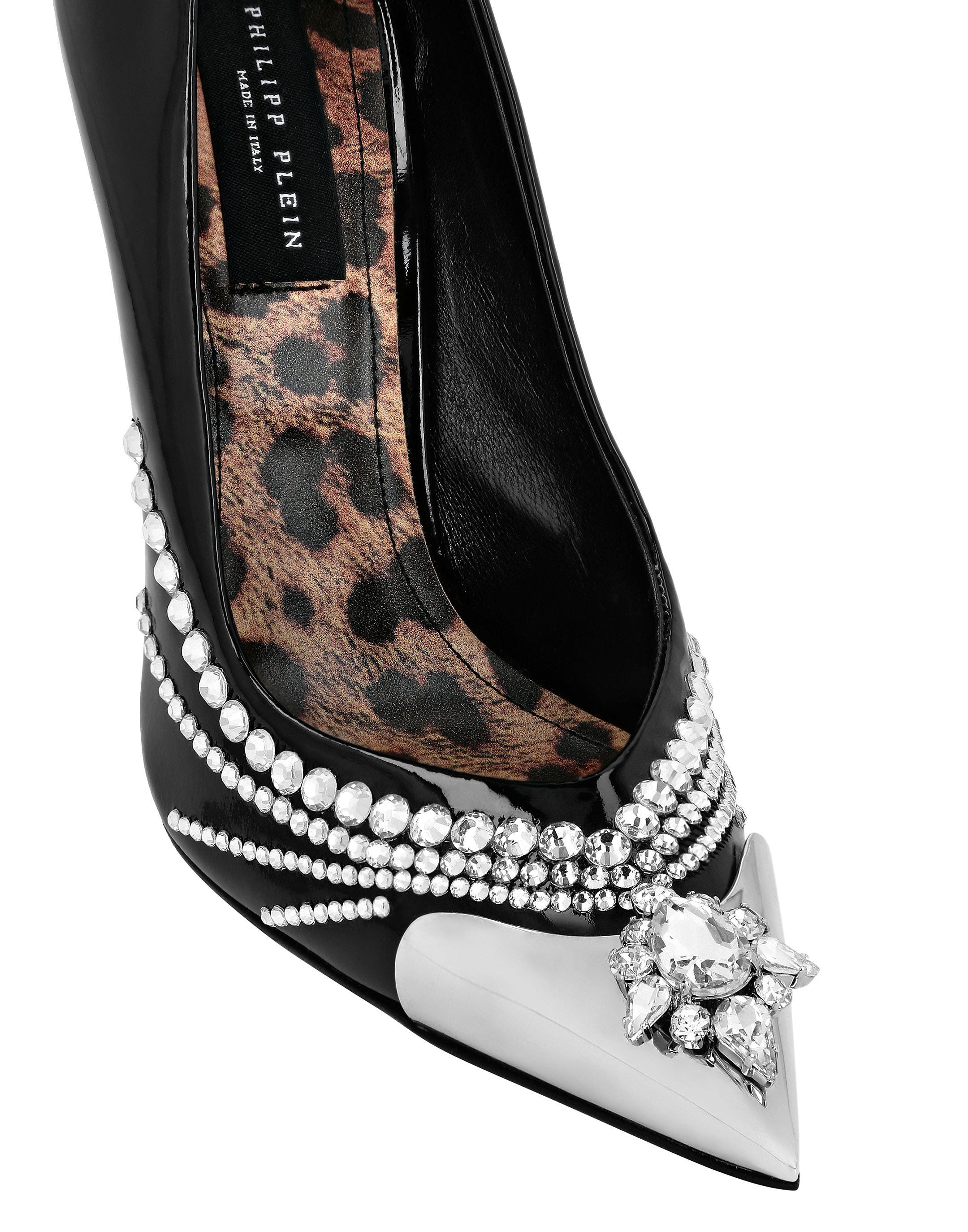 PHILIPP PLEIN Patent Leather Decollete Hi-Heels Women, Alternate, color, Black