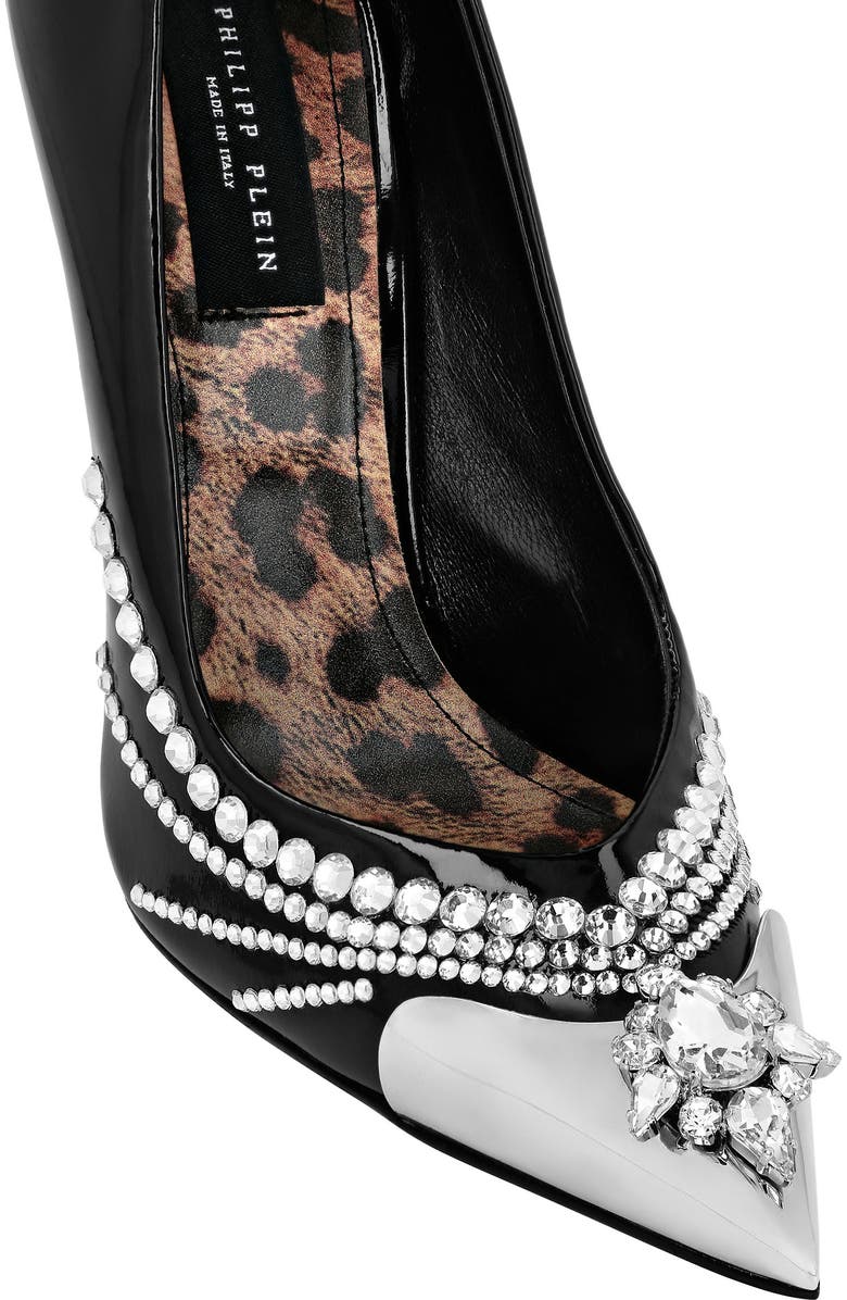 PHILIPP PLEIN Patent Leather Decollete Hi-Heels Women, Alternate, color, Black