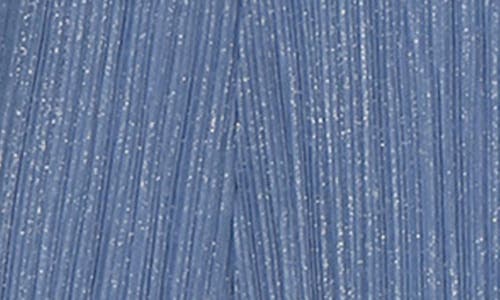 Alex Evenings Metallic Micro Pleated Mesh Gown In Blue