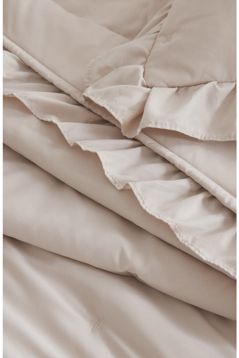 Ruffle Quilt Set, Alternate, color, BONE