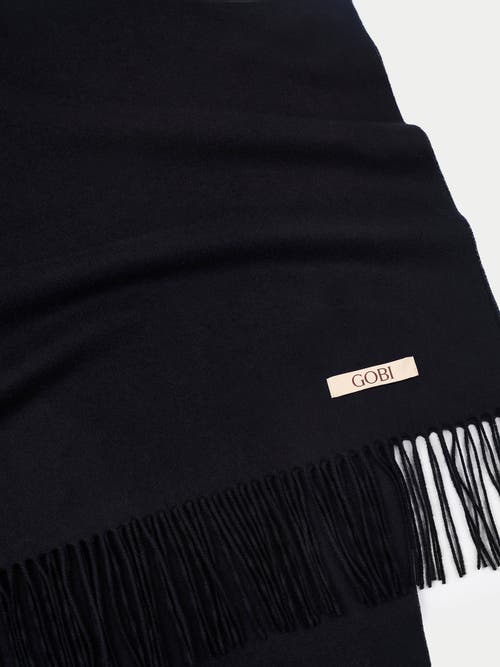 Gobi Mongolian Cashmere Cashmere Twill Shawl In Blue