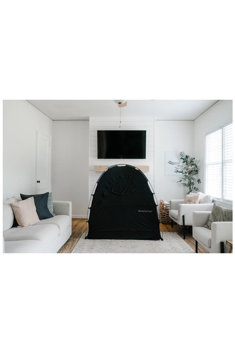 Privacy Canopy & Portable Fan Set, Main, color, BLACK