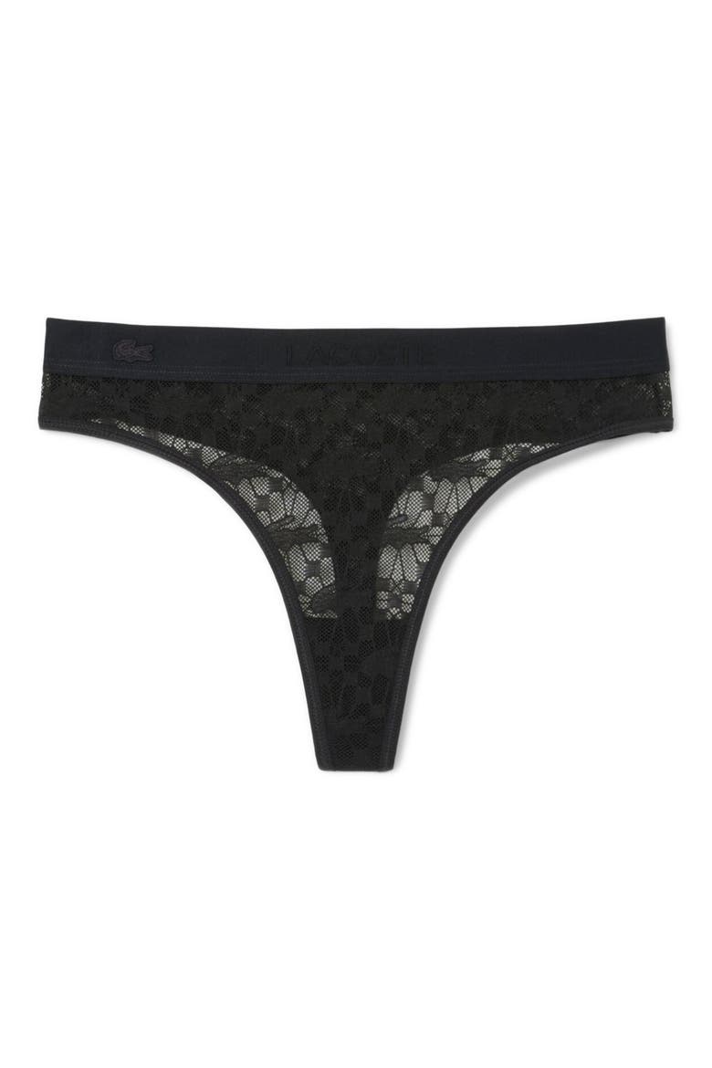 Lace Thong, Alternate, color, 031 - NOIR