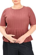 FREEMARKET Ribbed Peplum Sweater