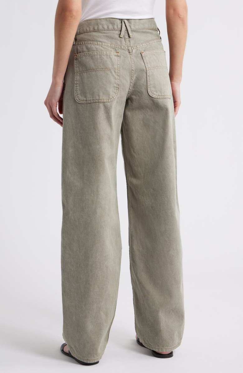 SLVRLAKE Tess High Waist Worker Straight Leg Pants, Alternate, color, Faded Olive